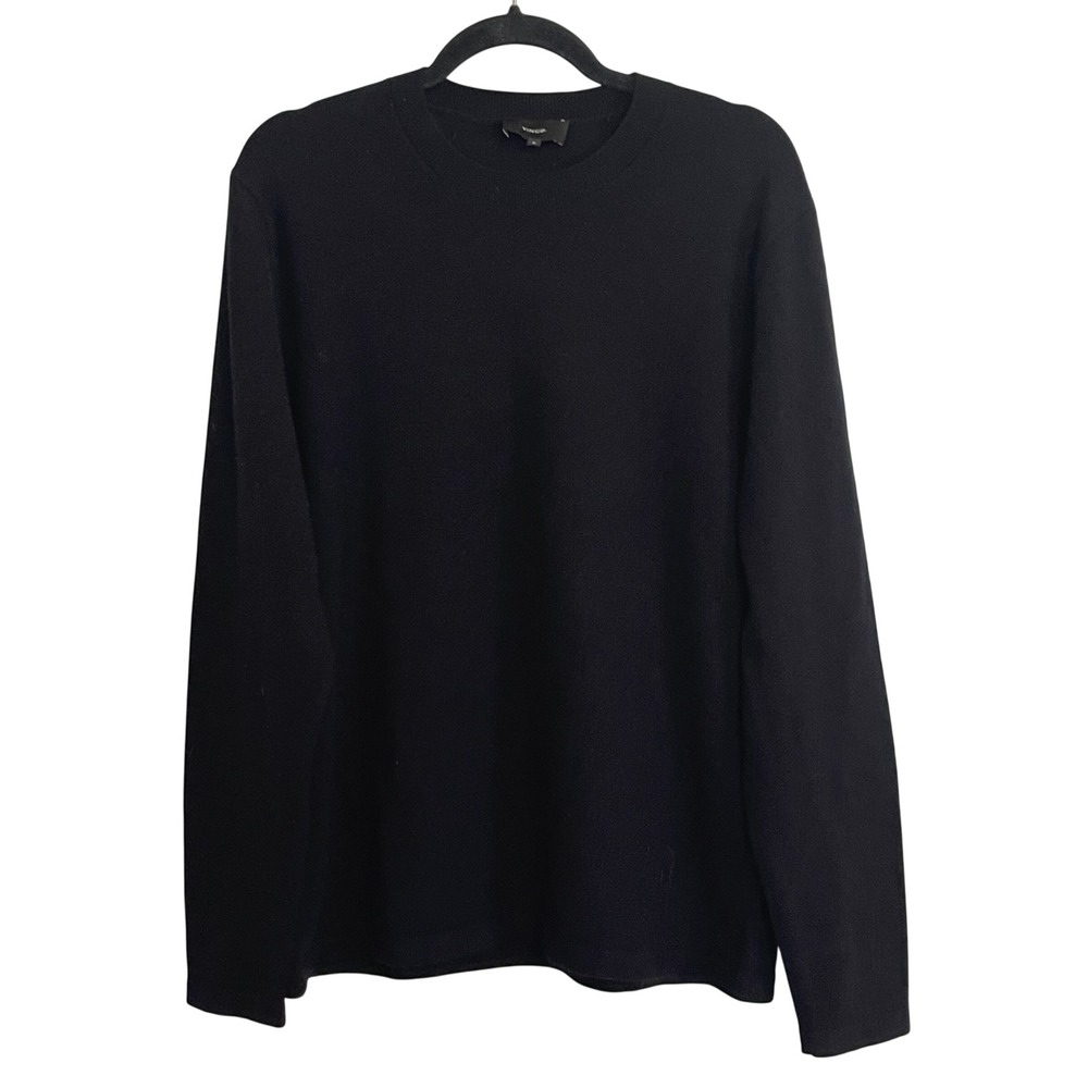 Vince Mens Black 100% Cashmere Crewneck Sweater Medium MR7866835 Pullover